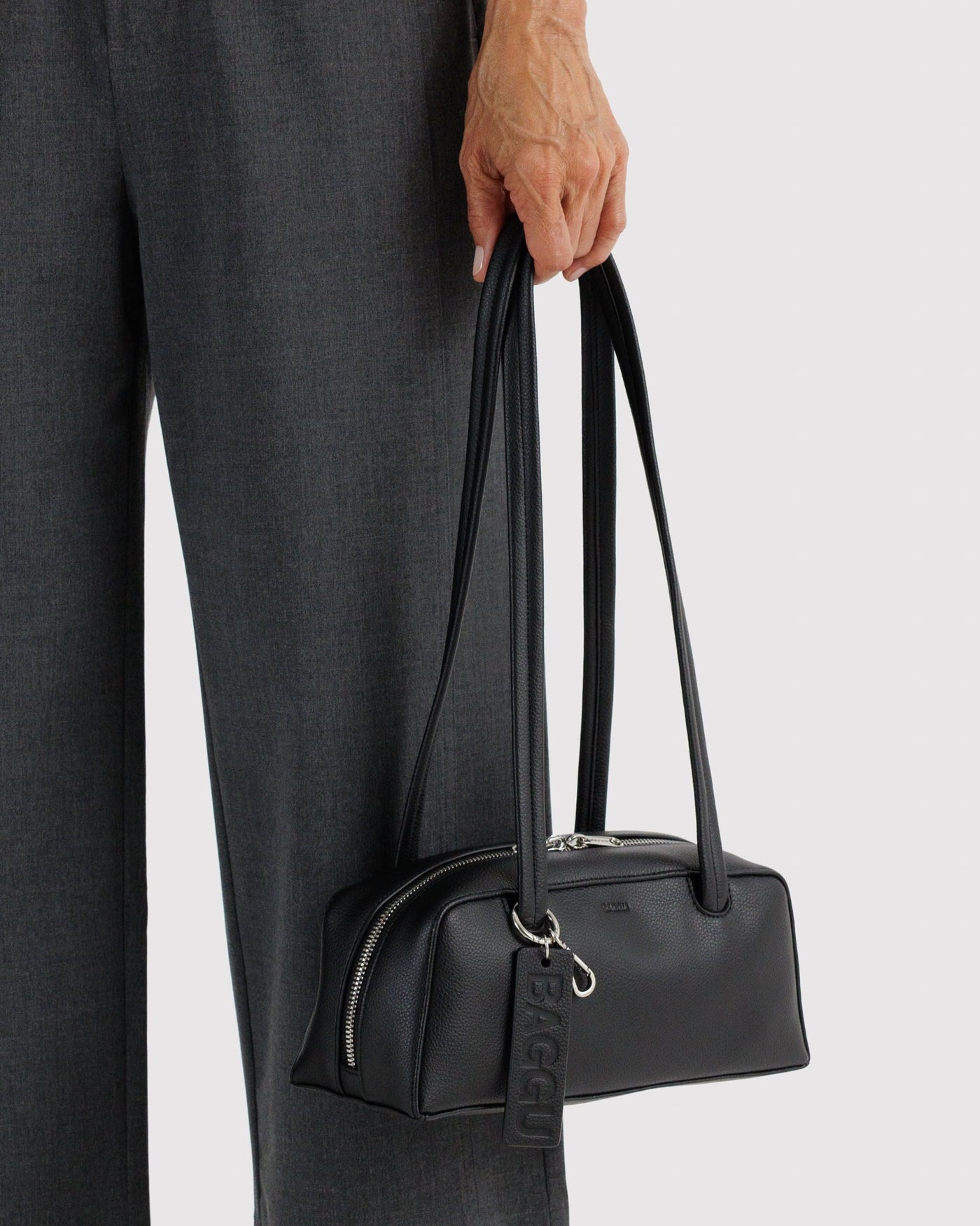 Small Recycled Leather Bowler Bag H0