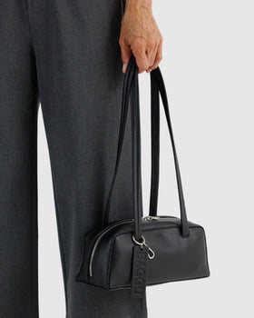Small Recycled Leather Bowler Bag H0
