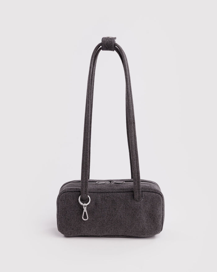 Small Denim Bowler Bag M3 - Washed Black Denim / OS