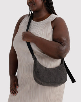 Small Denim Crescent Bag F1