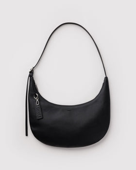 Medium Recycled Leather Flat Crescent X1