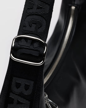 Medium Recycled Leather Crescent Bag W1
