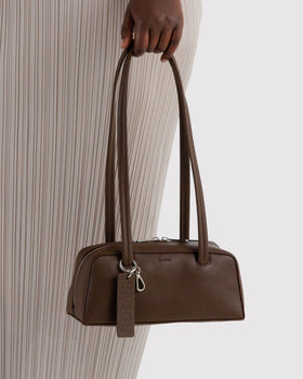 Small Recycled Leather Bowler Bag H0