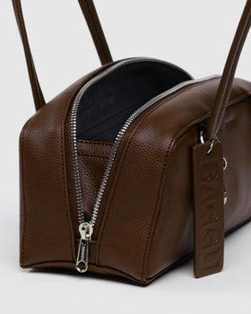 Small Recycled Leather Bowler Bag H0