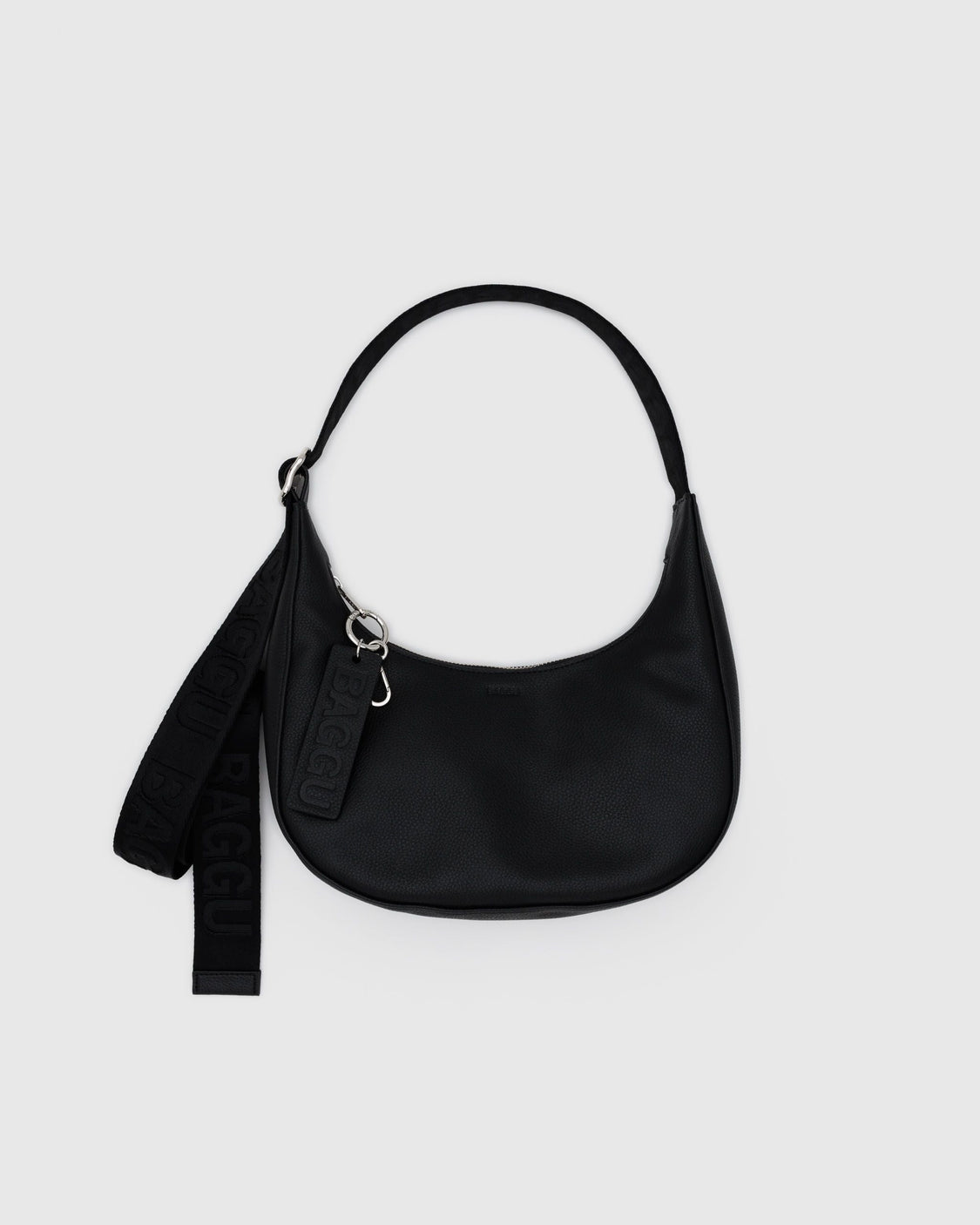 Small Recycled Leather Crescent Bag S0