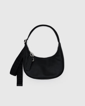 Small Recycled Leather Crescent Bag S0