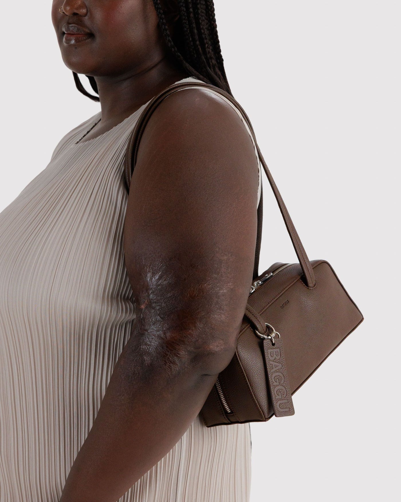 Small Recycled Leather Bowler Bag H0